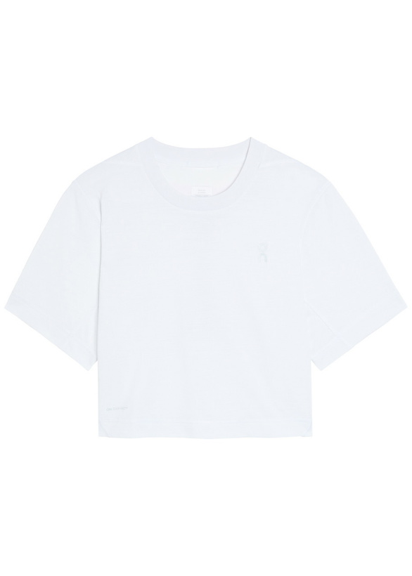 Photo: ON Train-t Crop Logo Jersey T-shirt White