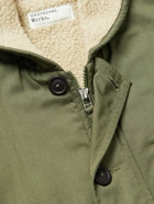 Universal Works - N1 Fleece-Lined Cotton-Twill Bomber Jacket - Green