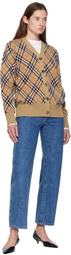 Burberry Beige Check Cardigan