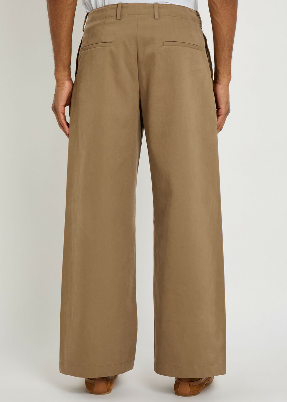 Our Legacy Bridge Wide-leg Chino Trousers Khaki