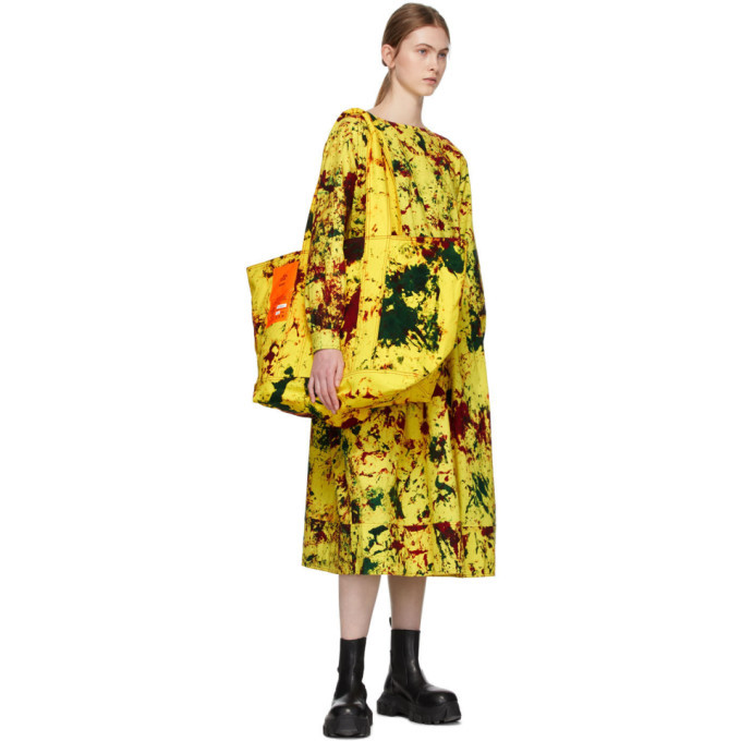 S.R. STUDIO. LA. CA. Yellow Cotton Long Sleeve Summer Dress