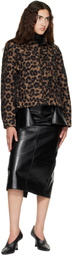 sacai Beige Leopard x Nylon Twill Jacket