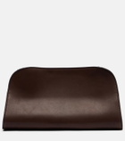 The Row Peggy Medium leather clutch