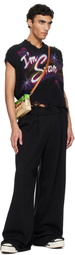 doublet Black Airbrush Recycled Cotton Knit Vest