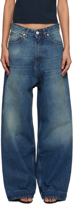 Photo: VETEMENTS Navy Washed Baggy Jeans