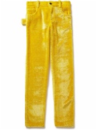 Bottega Veneta - Straight-Leg Chenille Trousers - Yellow