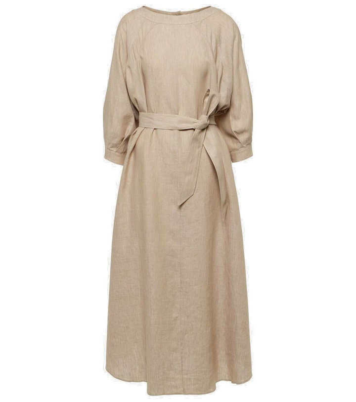 Photo: Loro Piana Belted linen midi dress