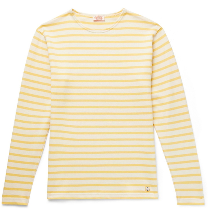 Photo: Armor Lux - Striped Cotton T-Shirt - Yellow