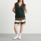 Adidas Women's x Clot Knitted Vest in Green Night