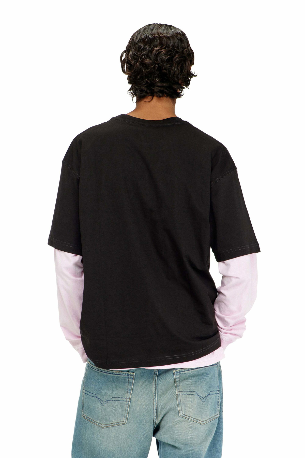 Diesel Cotton T-shirt with bold logo print - T-Shirts - Man -