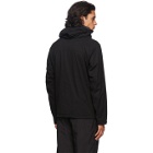 C.P. Company Black Nylon Half-Zip Hooded Jacket