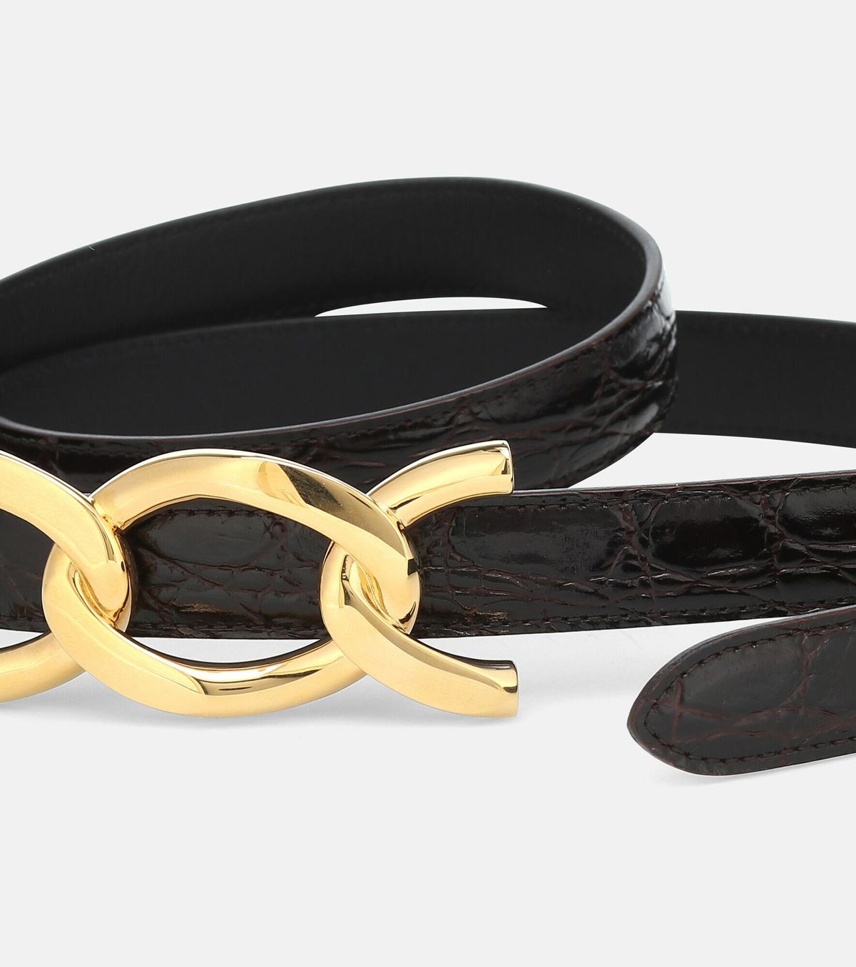 saint laurent croc belt
