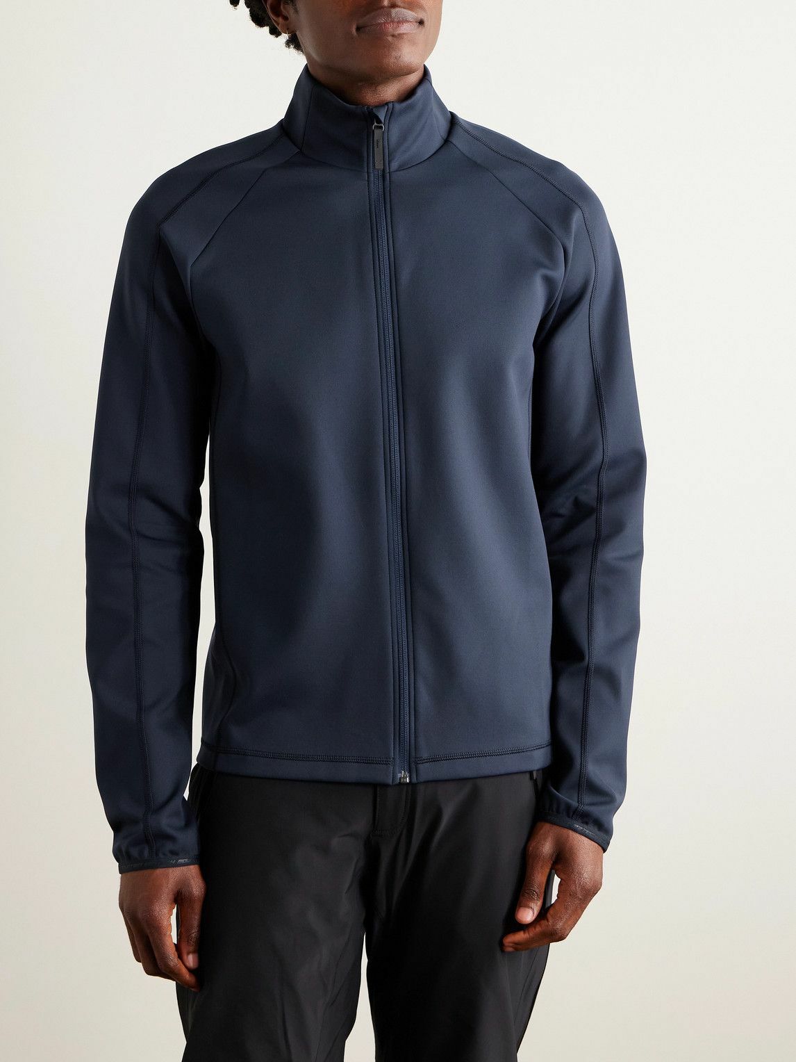 Aztech Mountain - Ajax Slim-Fit Stretch-Jersey Zip-Up Ski Mid-Layer - Blue