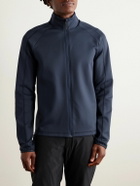 Aztech Mountain - Ajax Slim-Fit Stretch-Jersey Zip-Up Ski Mid-Layer - Blue