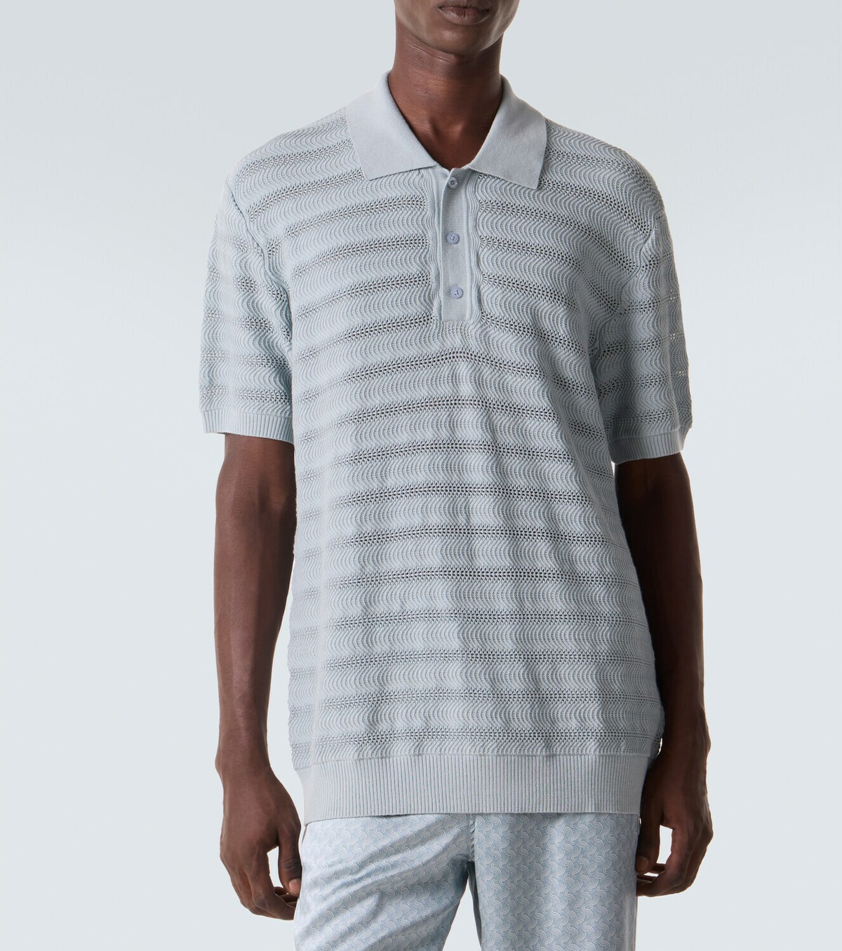 Frescobol Carioca Vidal cotton jacquard polo shirt