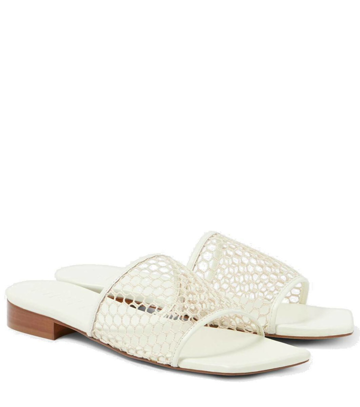 Photo: Souliers Martinez Chica leather-trimmed mesh slides