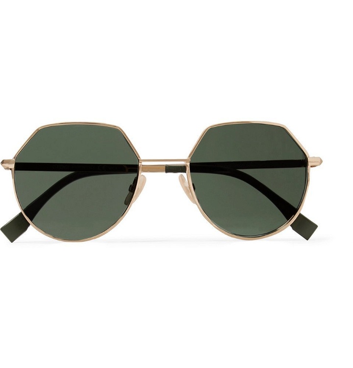 Photo: Fendi - Hexagon-Frame Gold-Tone Sunglasses - Gold