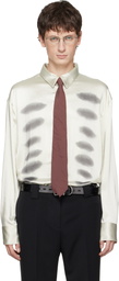 AVAVAV Off-White X-Ray Printed Satin Button-Up Shirt