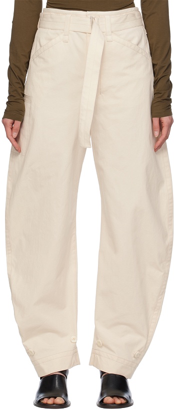 Photo: LEMAIRE Off-White Tapered Trousers
