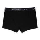 Lacoste Three-Pack Black Casual Boxer Briefs