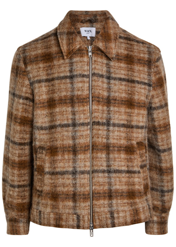 Photo: Wax London Heath Checked Wool-blend Jacket Multicoloured 1