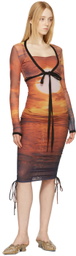 PRISCAVera Orange Wrap Sunset T-Shirt