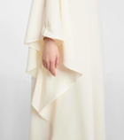 Taller Marmo Bolkan Garden feather-trimmed maxi dress