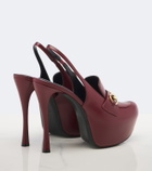 Gucci Horsebit leather slingback pumps