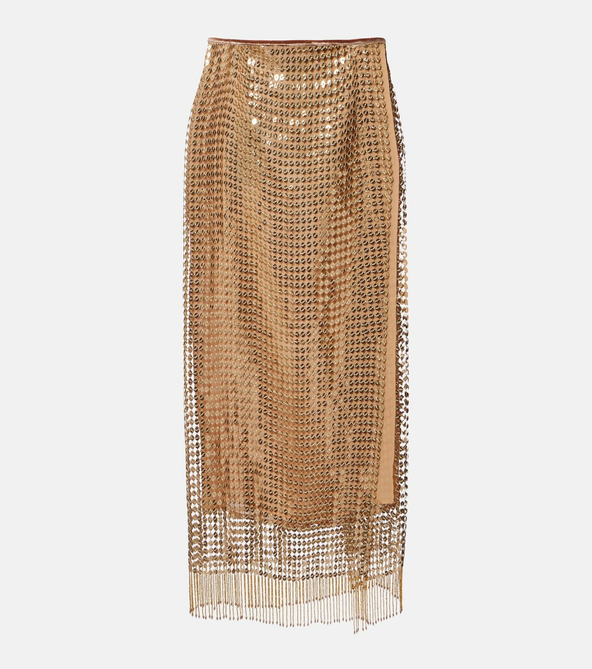 Roberto Cavalli Embellished wrap skirt