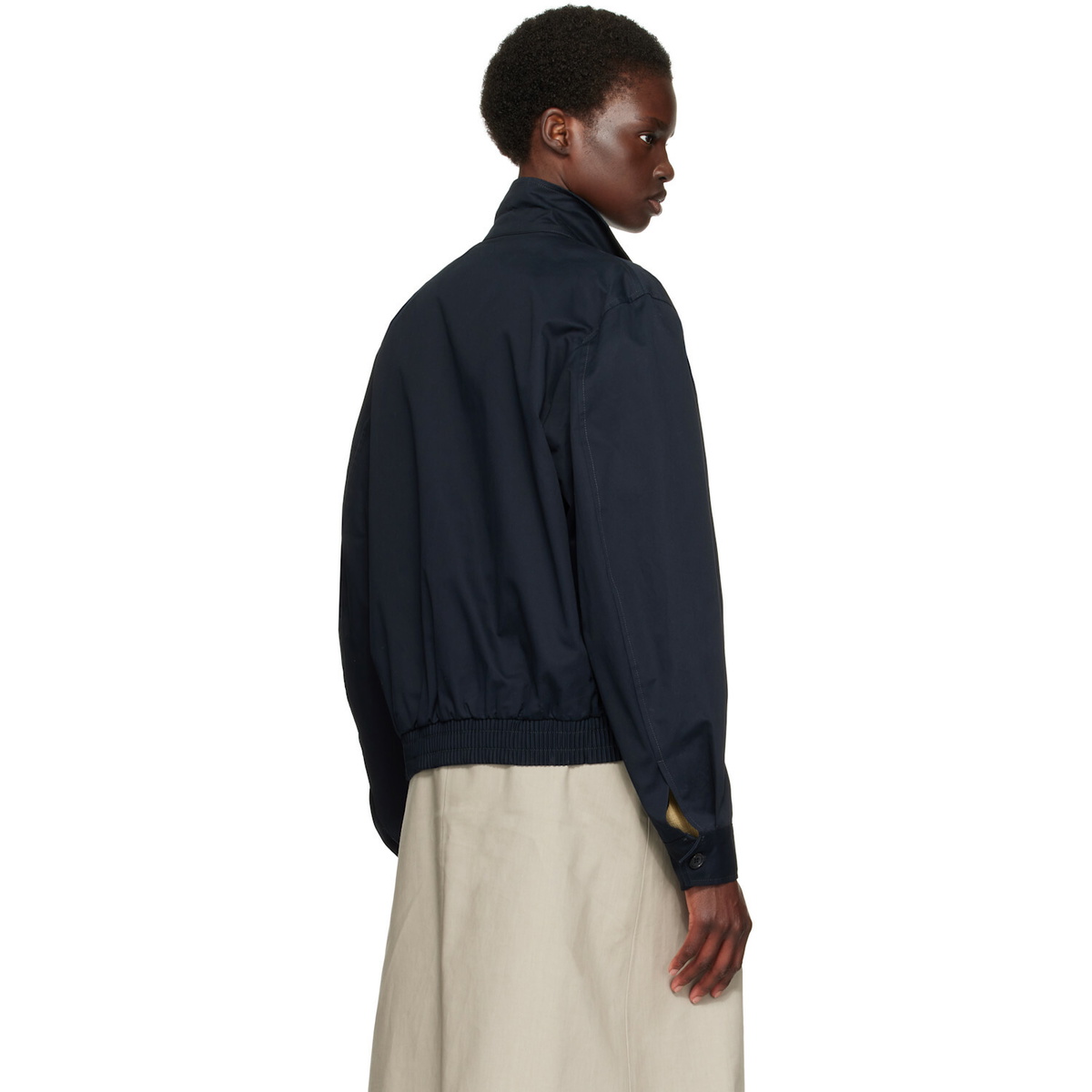 TONYWACK Navy High Density Cotton Harrington Jacket
