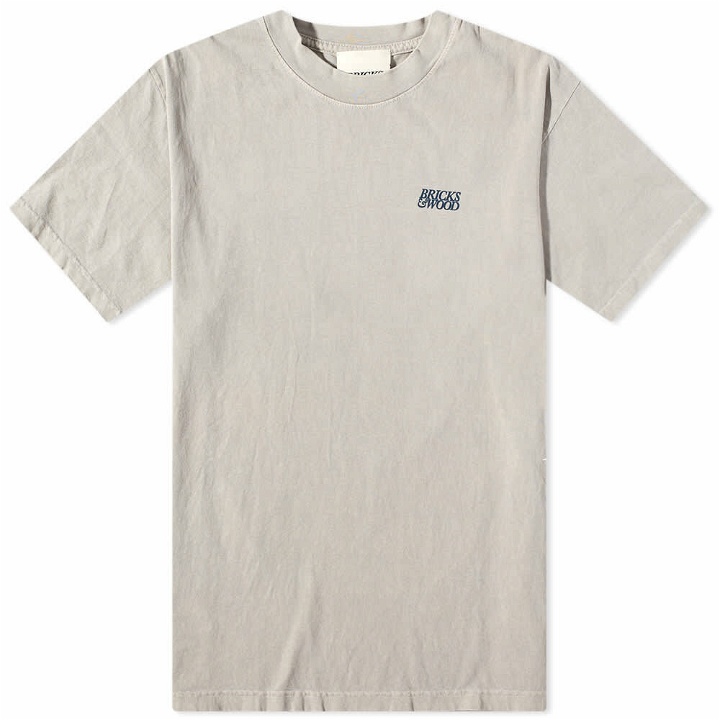 Photo: Bricks & Wood Men's Company Logo T-Shirt in Silver