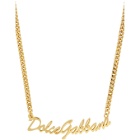 Dolce and Gabbana Gold Logo Necklace