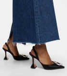 Amina Muaddi Begum satin slingback pumps