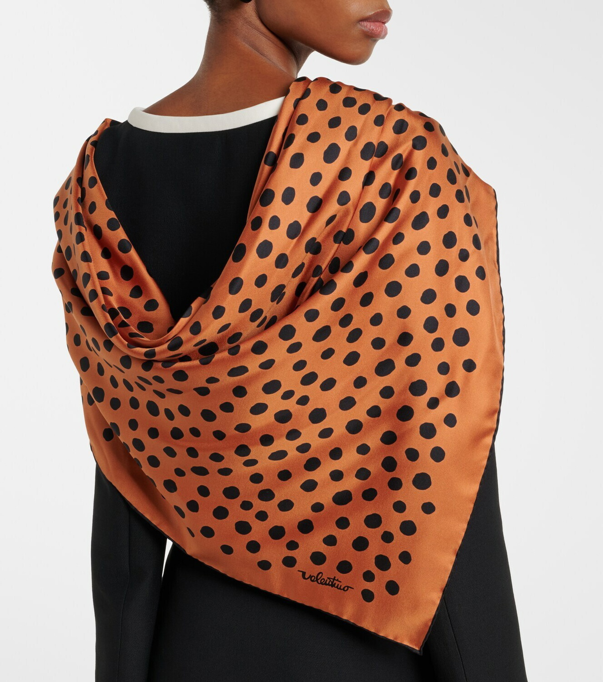 Valentino Polka-dot silk twill scarf