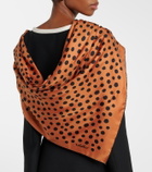 Valentino Polka-dot silk twill scarf