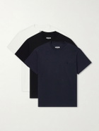 Jil Sander - Three-Pack Logo-Appliquéd Cotton-Jersey T-Shirts - Multi