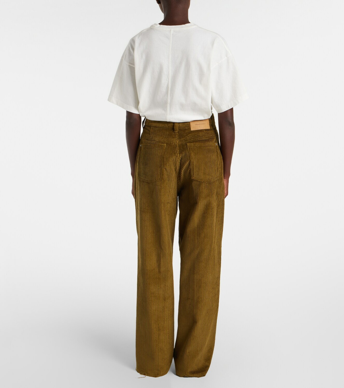Ami Paris Cotton corduroy wide-leg pants
