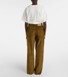 Ami Paris Cotton corduroy wide-leg pants