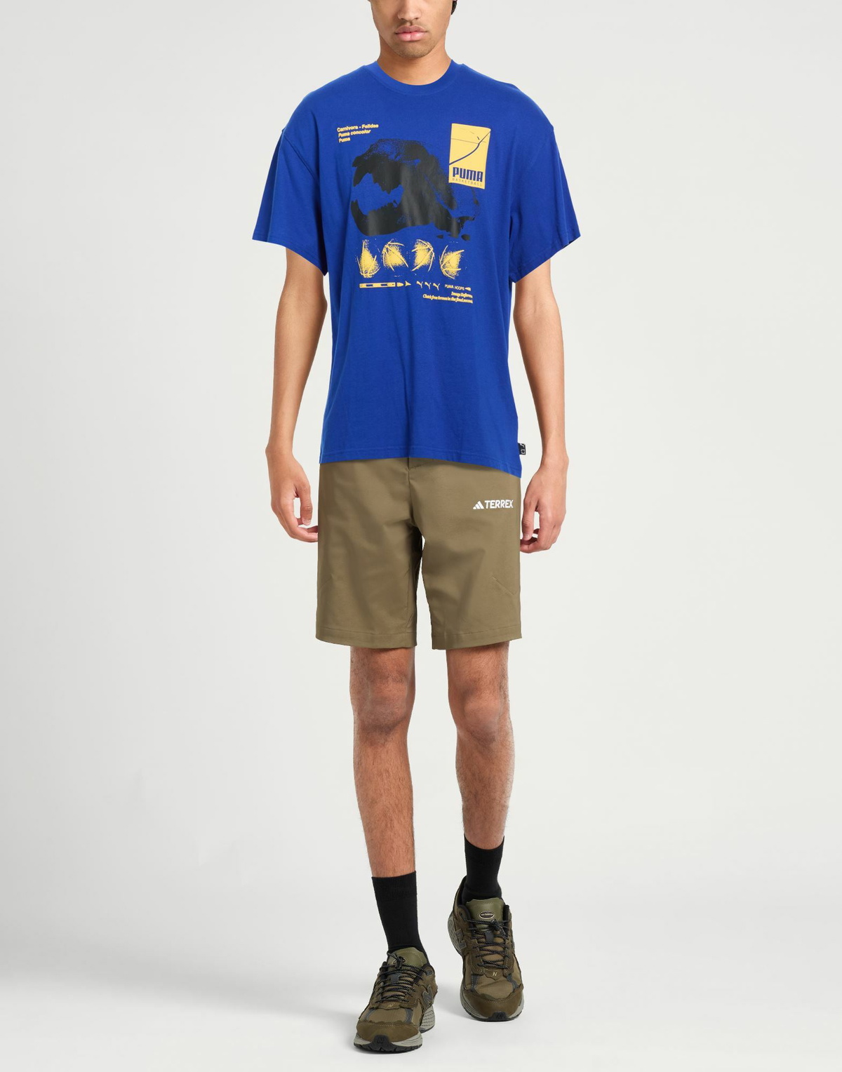 Puma Mens T-shirt Bright in Blue