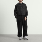 Anglan Men's Valley Tuck Trousers in Black