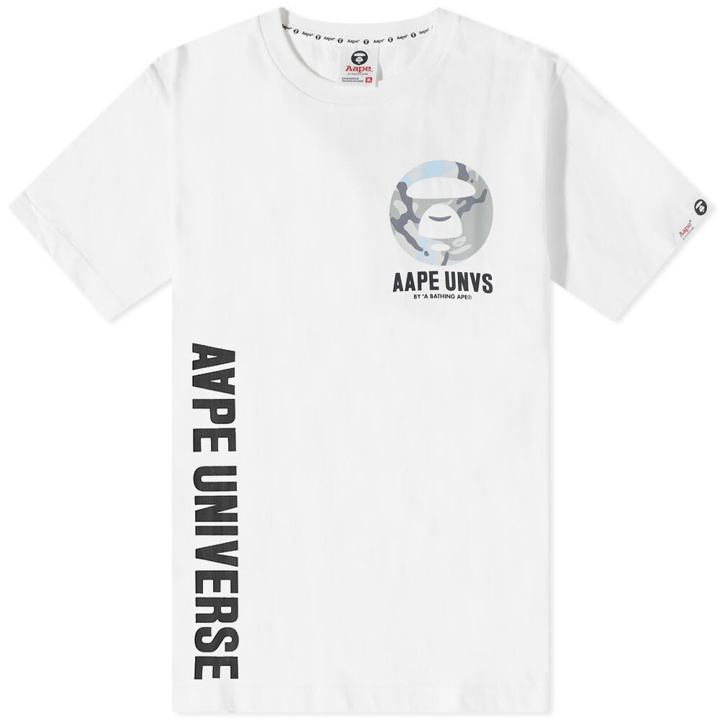 Photo: AAPE Men's Universe Bones T-Shirt in White