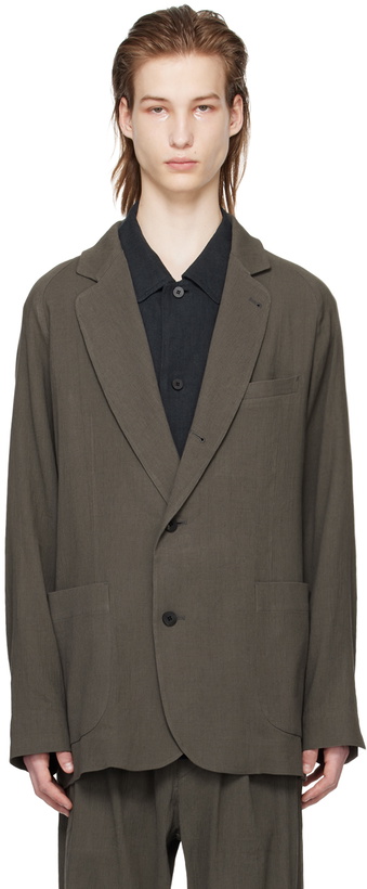 Photo: DOCUMENT Gray Raglan Blazer