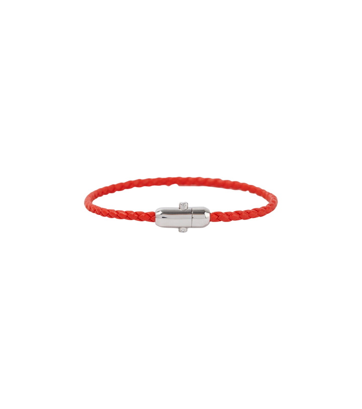 Photo: Bottega Veneta Braided leather and sterling silver bracelet