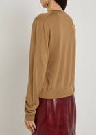 Versace Layered-neck Wool-blend Jumper Camel