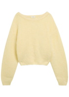 American Vintage Niby Brushed Alpaca-blend Jumper Yellow