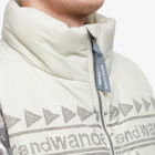 And Wander Men's x Maison Kitsuné Nordic Border Insulation Vest in Light Beige