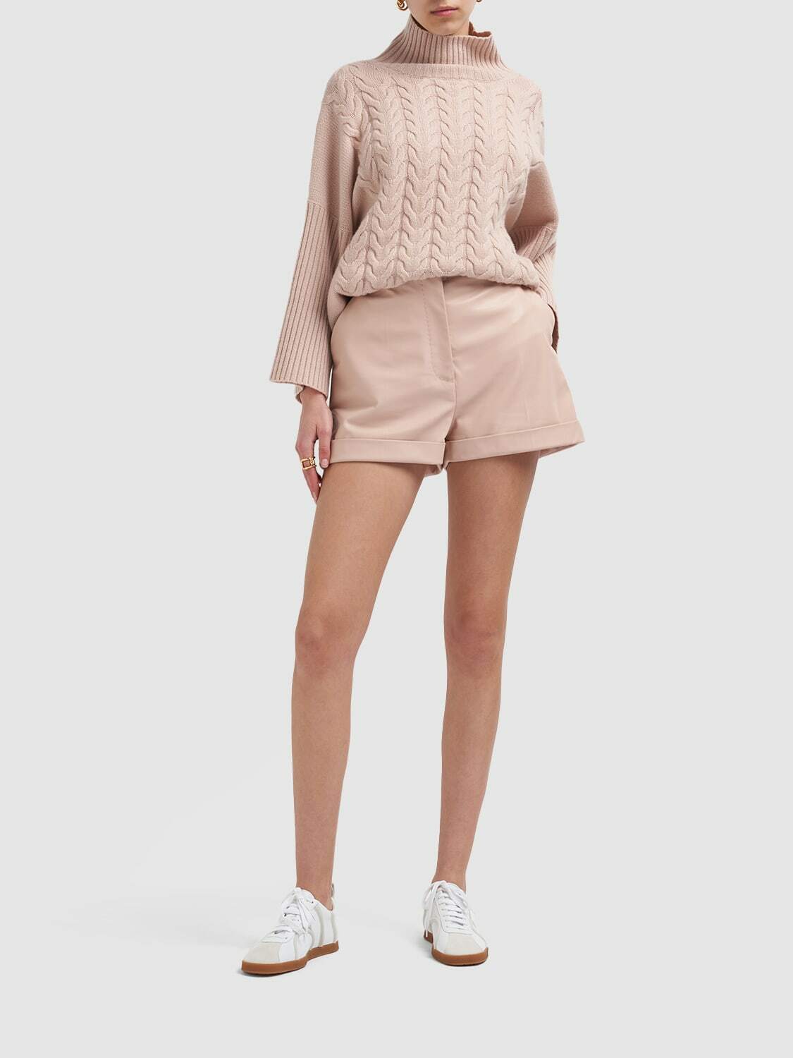 【MAX MARA】Andorra ナッパレザーショートパンツ MAX MARA - Andorra Napa Leather Shorts Max Mara