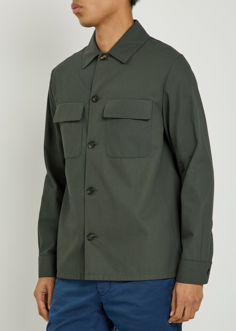 Slowear Cotton Overshirt Dark Green