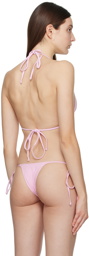 Frankies Bikinis Pink Nick Bikini Top