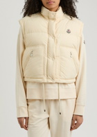 Moncler Selle Quilted Nylon Jacket Cream
